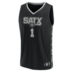 Fanatics - Victor Wembanyama San Antonio Spurs Fast Break Replica Player Jersey - Statement Edition - Black