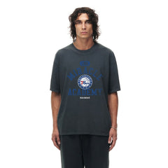 NBA - Philadelphia 76ers Unisex Miracle Academy x NBA Collection Vintage Boxy T-shirt - Heather Black