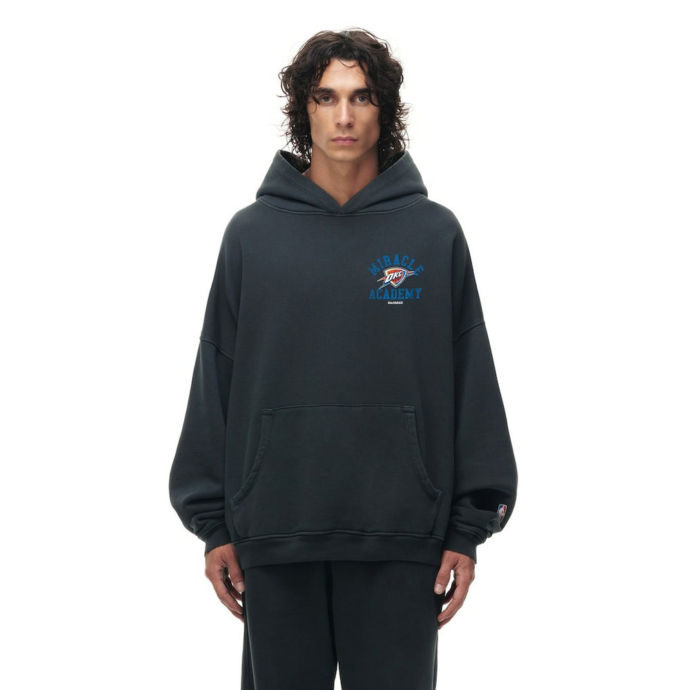 NBA - Oklahoma City Thunder Unisex Miracle Academy x NBA Collection Vintage Sunfade Hoodie - Heather Black