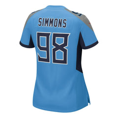 Jeffery Simmons Tennessee Titans Women's Team Game Jersey Light Blue - Nike