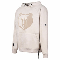 NBA - Memphis Grizzlies Protege Eco-Friendly Functional Suede Fashion Tonal Hoodie - Cream