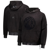 NBA - Minnesota Timberwolves Protege Eco-Friendly Functional Suede Fashion Tonal Hoodie - Black