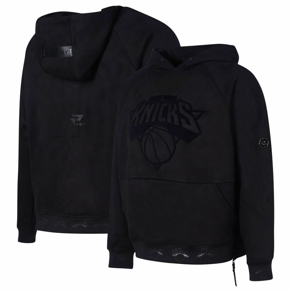 NBA - New York Knicks Protege Eco-Friendly Functional Suede Fashion Tonal Hoodie - Black