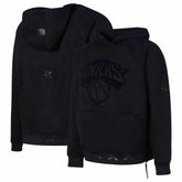 NBA - New York Knicks Protege Eco-Friendly Functional Suede Fashion Tonal Hoodie - Black