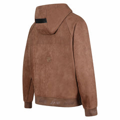 NBA - Los Angeles Lakers Protege Eco-Friendly Functional Suede Fashion Tonal Hoodie - Brown