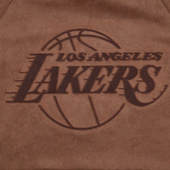 NBA - Los Angeles Lakers Protege Eco-Friendly Functional Suede Fashion Tonal Hoodie - Brown
