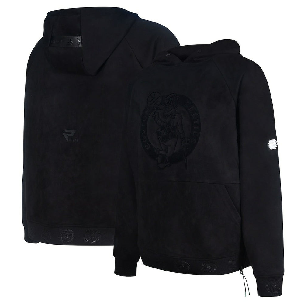 NBA - Boston Celtics Protege Eco-Friendly Functional Suede Fashion Tonal Hoodie - Black