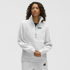 Minnesota Wild - lululemon Women's Long Scuba Oversized Half-Zip Funnel Neck Heathered Core Ultra Light Grey