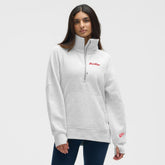 Detroit Red Wings - lululemon Women's Long Scuba Oversized Half-Zip Funnel Neck Heathered Core Ultra Light Grey