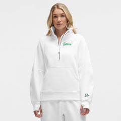 Dallas Stars - lululemon Women's Long Scuba Oversized Half-Zip Funnel Neck White