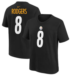 Aaron Rodgers Pittsburgh Steelers Youth Player Name & Number T-Shirt Black - NFL