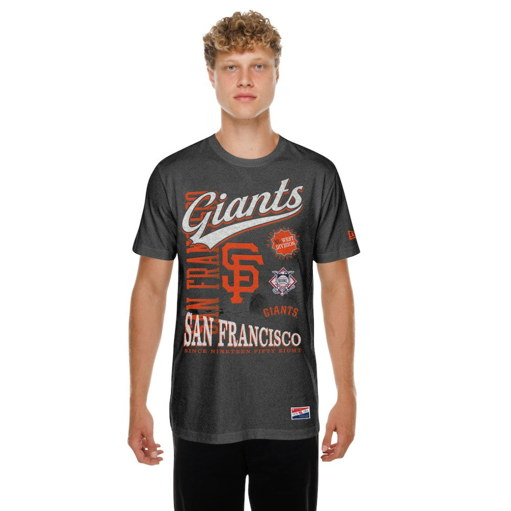 San Francisco Giants New Era Oversized Throwback Distressed T-Shirt Clearance