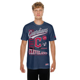 Cleveland Guardians New Era Oversized Throwback Distressed T-Shirt discount