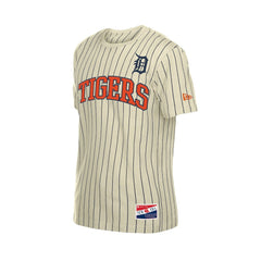 Detroit Tigers New Era Throwback Meshback Pinstripe T-Shirt On Sale