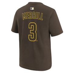 Jackson Merrill San Diego Padres Nike Youth Name & Number T-Shirt for sale