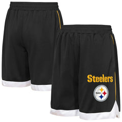 Pittsburgh Steelers Outerstuff Youth All Star Mesh Shorts Black - NFL
