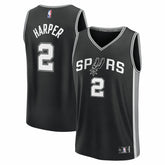 Fanatics - Dylan Harper San Antonio Spurs 2025 NBA Draft First Round Pick Fast Break Replica Jersey - Icon Edition - Black