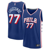 Fanatics - V. J. Edgecombe Philadelphia 76ers Youth 2025 NBA Draft First Round Pick Fast Break Replica Jersey - Icon Edition - Royal