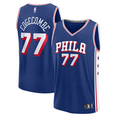 Fanatics - V. J. Edgecombe Philadelphia 76ers Youth 2025 NBA Draft First Round Pick Fast Break Replica Jersey - Icon Edition - Royal