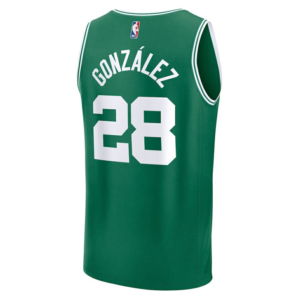 Hugo Gonzalez Boston Celtics 2025 NBA Draft First Round Pick Fast Break Replica Jersey - Icon Edition - Kelly Green | NBA Jerseys