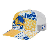 New Era - Golden State Warriors Fan Pack Tropical Pattern 9SEVENTY Adjustable Hat - White