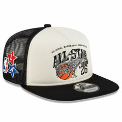 New Era - 2026 NBA All-Star Game x Alpha Industries 9FIFTY Snapback Trucker Hat - White/Black