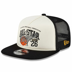 New Era - 2026 NBA All-Star Game x Alpha Industries 9FIFTY Snapback Trucker Hat - White/Black