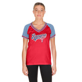 Texas Rangers New Era Women's Gameday V-Neck T-Shirt for sale