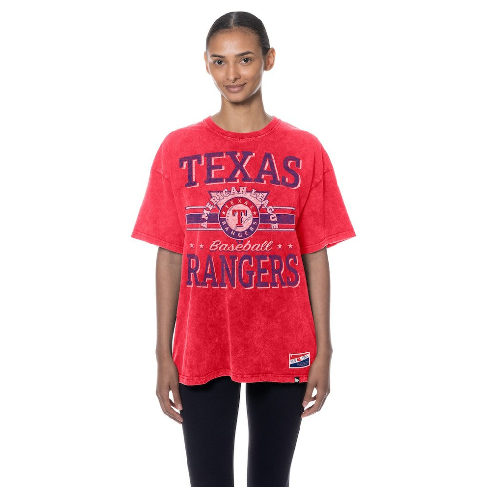 Texas Rangers New Era Women's Oversized Boyfriend T-Shirt Lifestyle