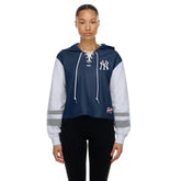 New York Yankees New Era Women's Boxy Lace-Up Hoodie Near Me