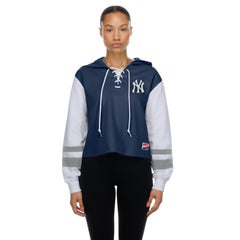 New York Yankees New Era Women's Boxy Lace-Up Hoodie Near Me