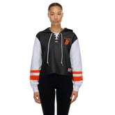 Baltimore Orioles New Era Women's Boxy Lace-Up Hoodie On Sale