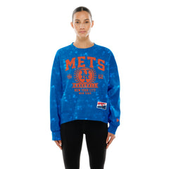 New York Mets New Era Women's Throwback Oversized Boxy Sweatshirt Near Me