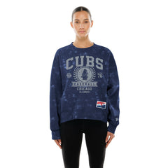 Chicago Cubs New Era Women's Throwback Oversized Boxy Sweatshirt Online