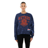 Houston Astros New Era Women's Throwback Oversized Boxy Sweatshirt Lifestyle