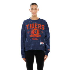 Detroit Tigers New Era Women's Throwback Oversized Boxy Sweatshirt Online