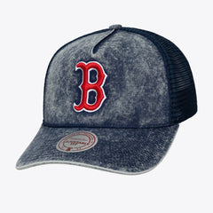 Boston Red Sox Mitchell & Ness Unisex Gameday Adjustable Trucker Hat Lifestyle