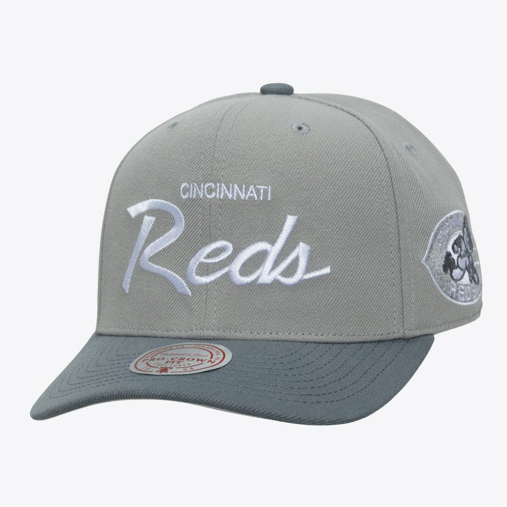Cincinnati Reds Mitchell & Ness Cooperstown Thunderstorm Head Coach Pro-Crown Adjustable Hat Sale