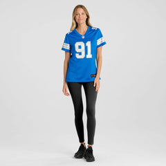 Tyleik Williams Detroit Lions Women's Team Game Jersey Blue - Nike