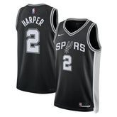 Nike - Dylan Harper San Antonio Spurs Unisex 2025 NBA Draft First Round Pick Swingman Jersey - Icon Edition - Black