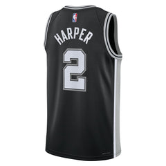 Nike - Dylan Harper San Antonio Spurs Unisex 2025 NBA Draft First Round Pick Swingman Jersey - Icon Edition - Black
