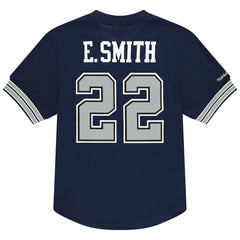 Emmitt Smith Dallas Cowboys Retired Player Name & Number Mesh T-Shirt Navy - Mitchell & Ness