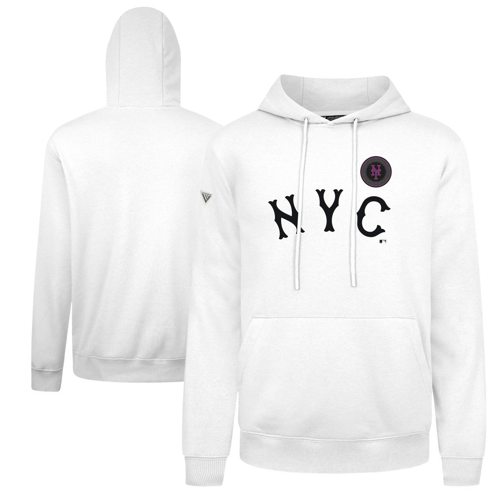 New York Mets Levelwear City Connect Podium Core Logo Pullover Hoodie Sale