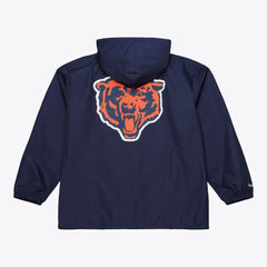 Chicago Bears Coaches Full-Snap Hooded Windbreaker Jacket Navy - Mitchell & Ness