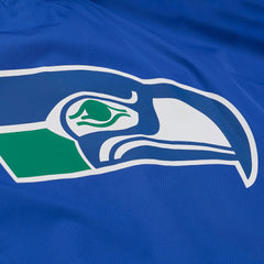 Seattle Seahawks Coaches Full-Snap Hooded Windbreaker Jacket Royal - Mitchell & Ness