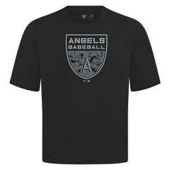 Los Angeles Angels Levelwear Oversized Luxe Signature Knit Buckler T-Shirt for sale