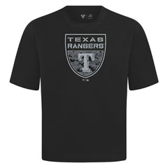 Texas Rangers Levelwear Oversized Luxe Signature Knit Buckler T-Shirt Clearance