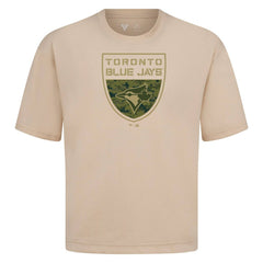 Toronto Blue Jays Levelwear Oversized Luxe Signature Knit Buckler T-Shirt Sale