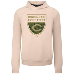 Cincinnati Reds Levelwear Mandate Buckler Tri-Blend Pullover Hoodie On Sale