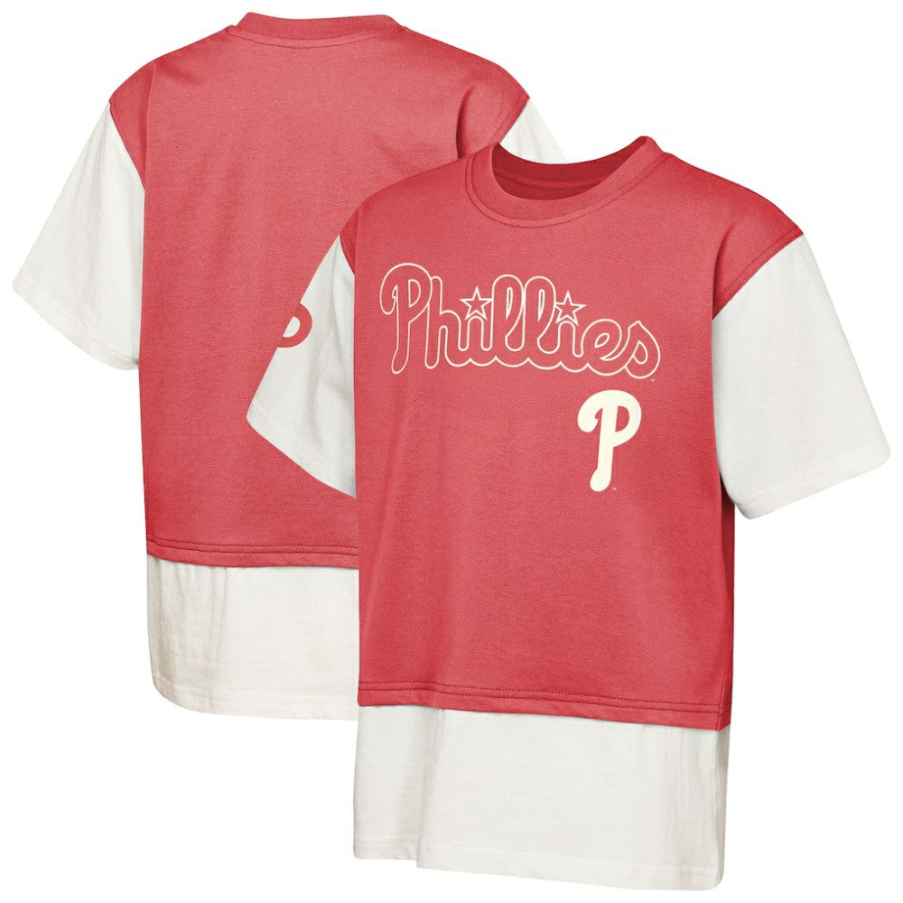 Philadelphia Phillies Outerstuff Youth Ultimate Pastels Premium Double Run T-Shirt On Sale